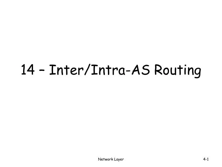 14 inter intra as routing