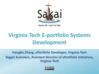 Virginia Tech E-portfolio Systems Development