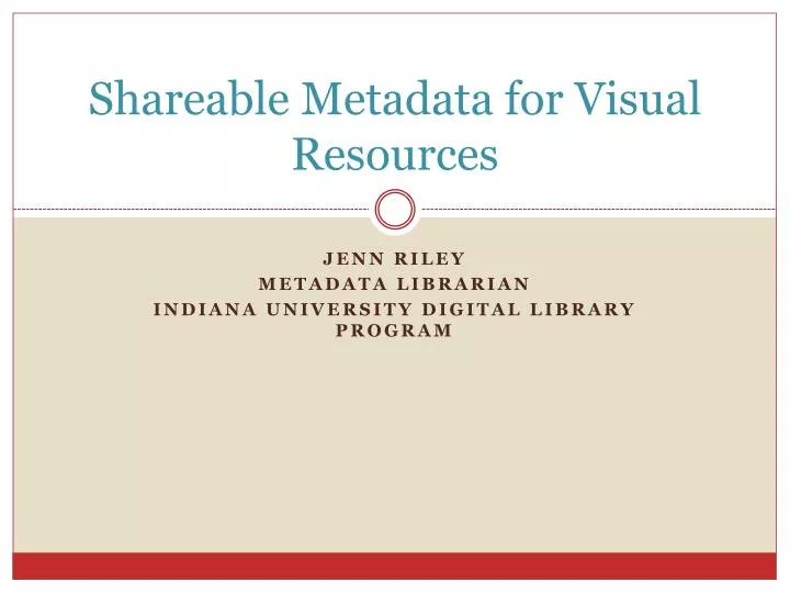 shareable metadata for visual resources