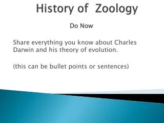 History of Zoology