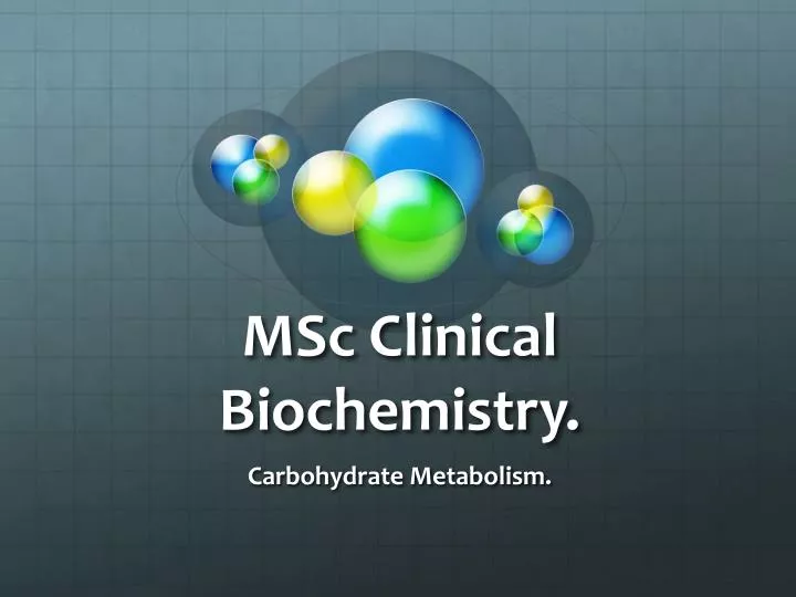 msc clinical biochemistry