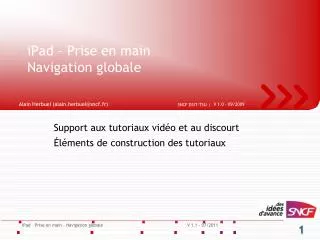 ipad prise en main navigation globale