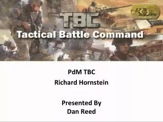 PdM TBC Richard Hornstein Presented By Dan Reed