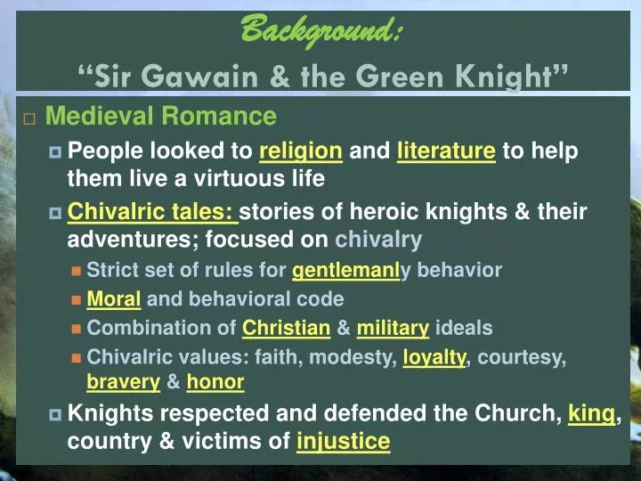 background sir gawain the green knight