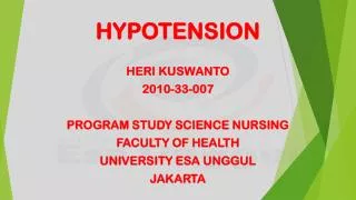 HYPOTENSION