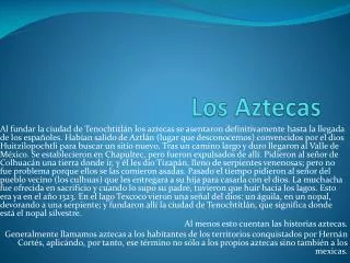 los aztecas