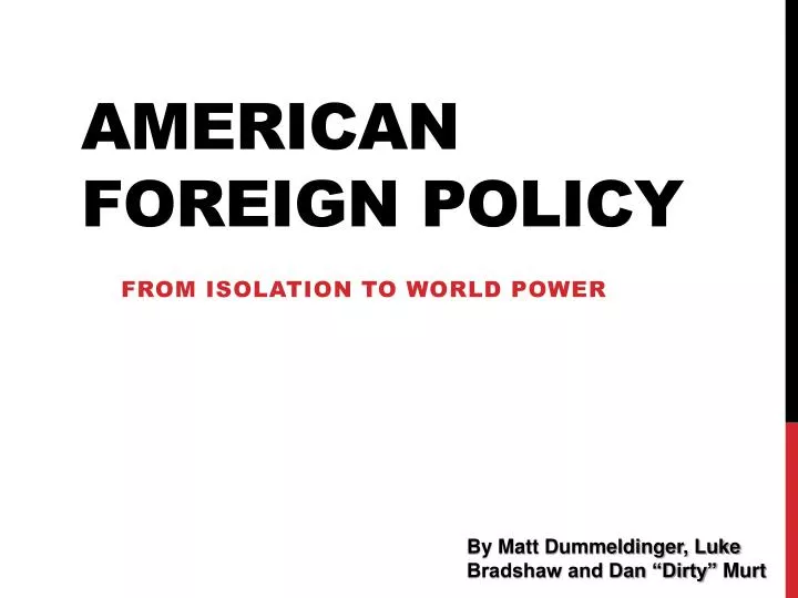 american foreign policy