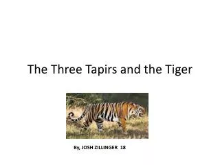 The Three Tapirs and the Tiger