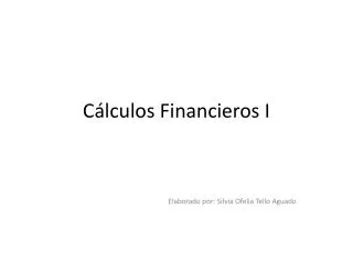 c lculos financieros i