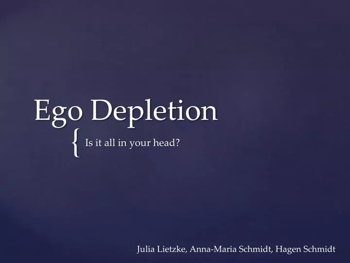ego depletion
