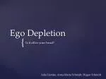 Ego Depletion - slide 1