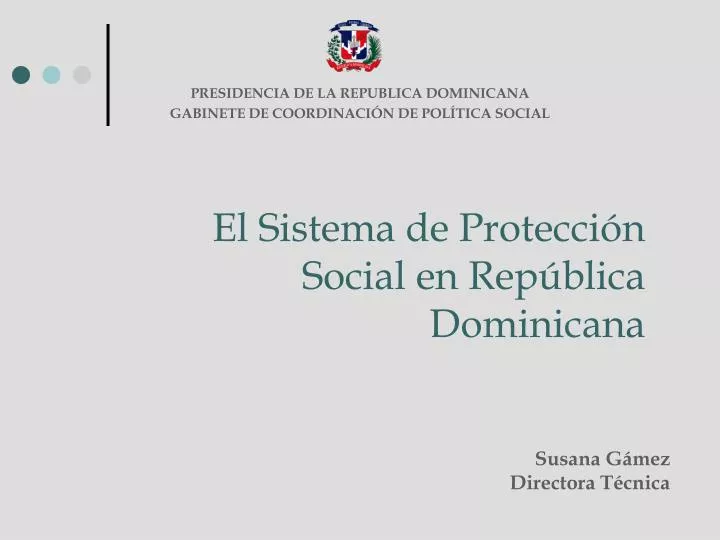 el sistema de protecci n social en rep blica dominicana