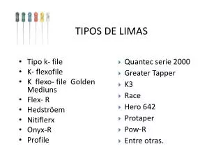 tipos de limas