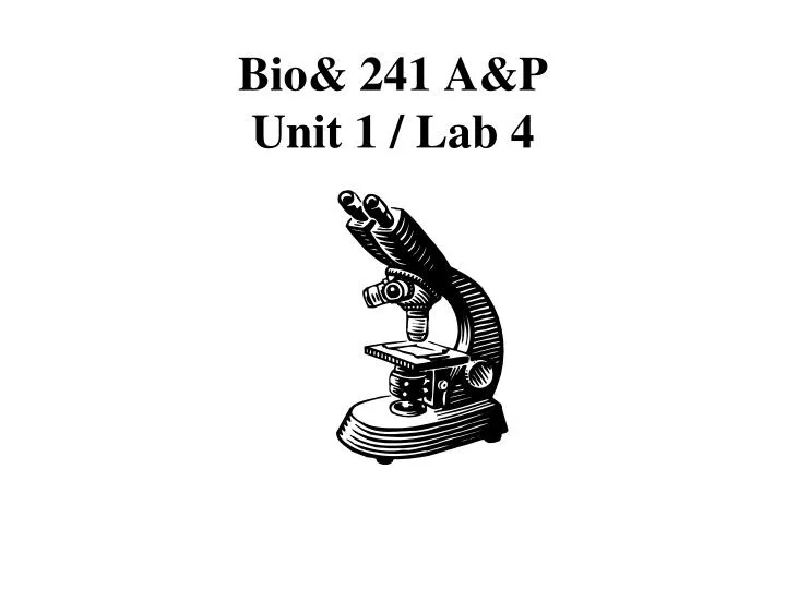 bio 241 a p unit 1 lab 4