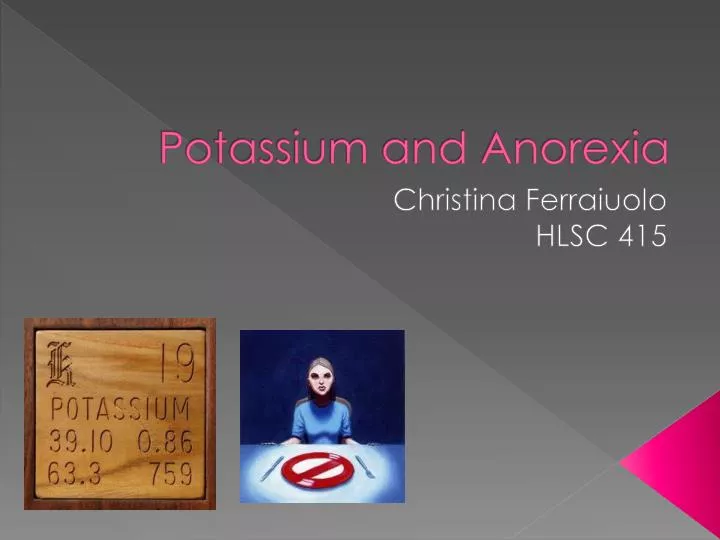 potassium and anorexia