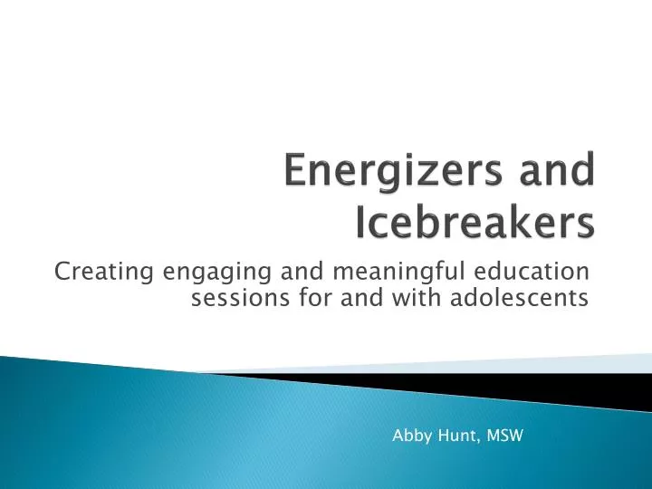 energizers and icebreakers