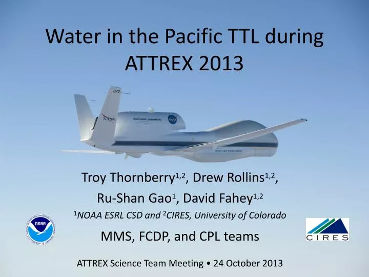 water in the pacific ttl during attrex 2013