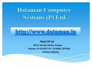 Dataman Computer Systems (P) Ltd.