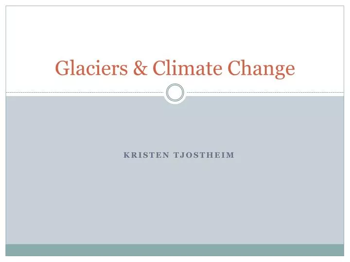 glaciers climate change