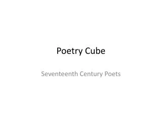 Poetry Cube