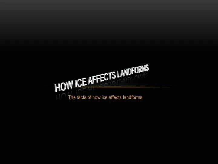 how ice affects landforms