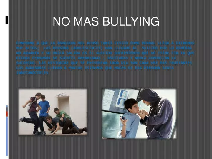 no mas bullying