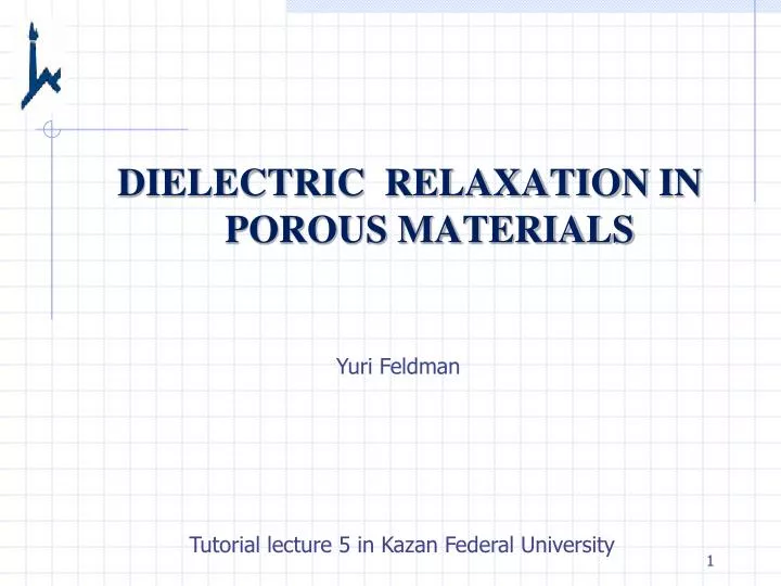 dielectric relaxation in porous materials