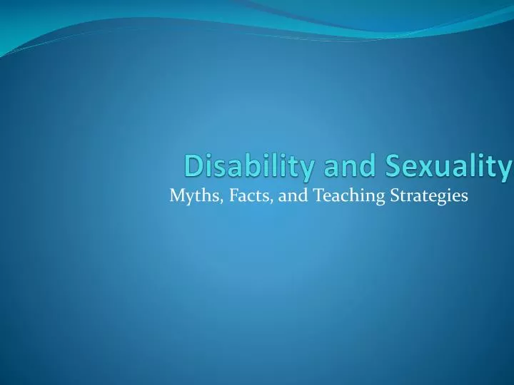 disability and sexuality