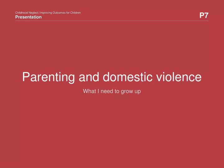 parenting and domestic violence