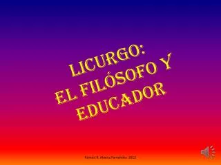 licurgo el fil sofo y educador