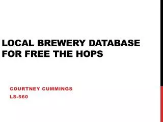 Local brewery database for Free the HOps