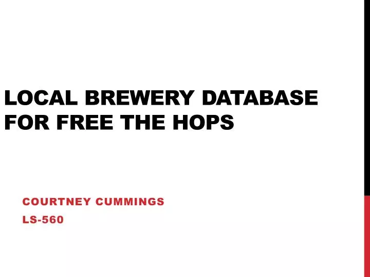 local brewery database for free the hops