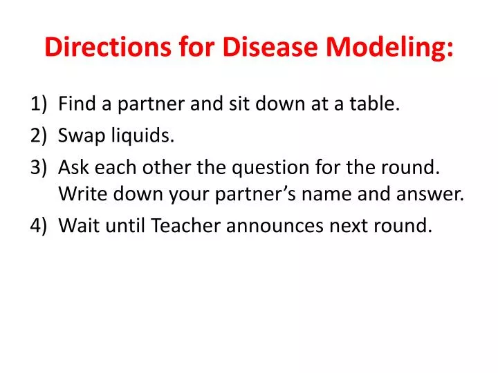 directions for disease modeling