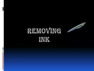 Removing Ink