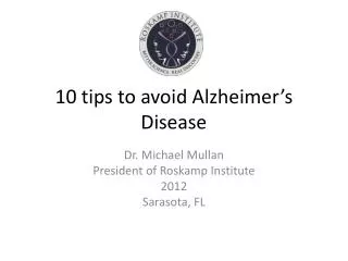 10 tips to avoid Alzheimer’s Disease