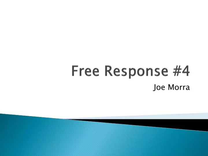 free response 4