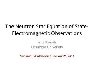 The Neutron Star Equation of State- Electromagnetic Observations