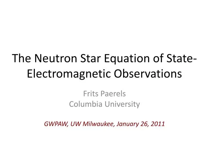 the neutron star equation of state electromagnetic observations