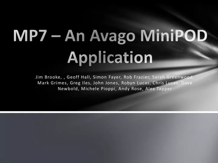 mp7 an avago minipod application