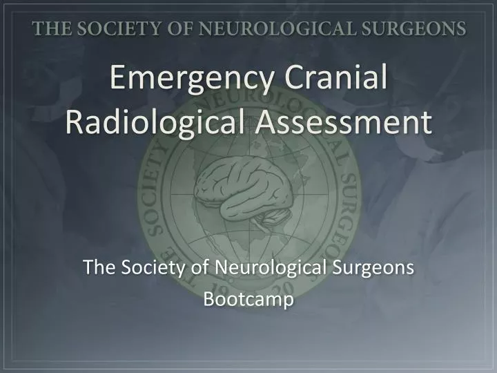 emergency cranial radiological assessment