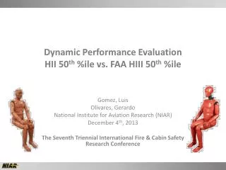 Dynamic Performance Evaluation HII 50 th % ile vs. FAA HIII 50 th % ile