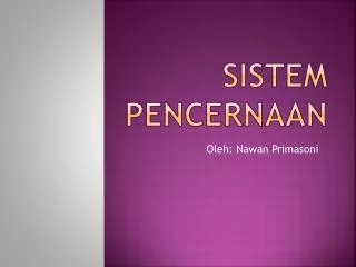 sistem pencernaan