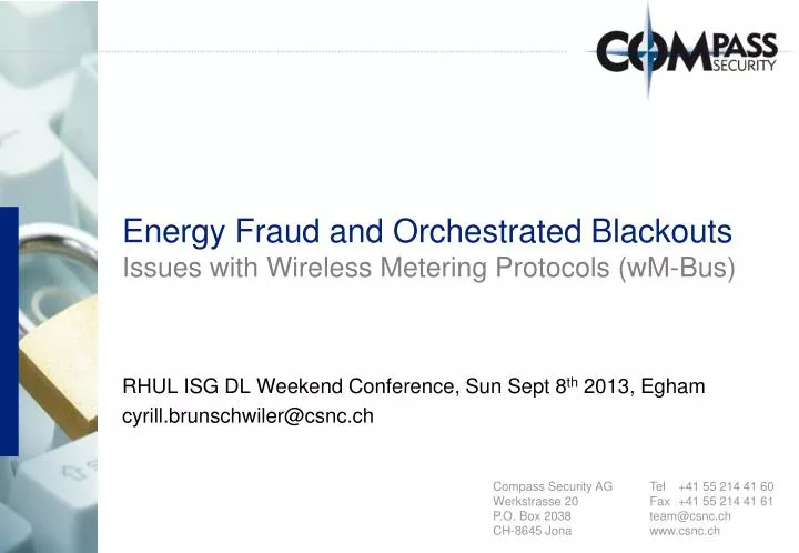 energy fraud and orchestrated blackouts issues with wireless metering protocols wm bus