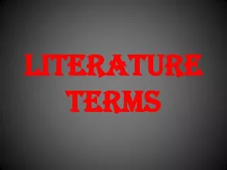 Literature Terms