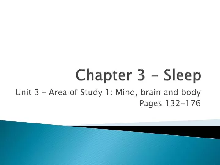 chapter 3 sleep