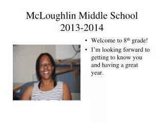 McLoughlin Middle School 2013-2014