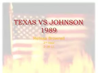 TeXas vs Johnson 1989