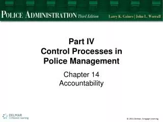 Part IV Control Processes in Police Management