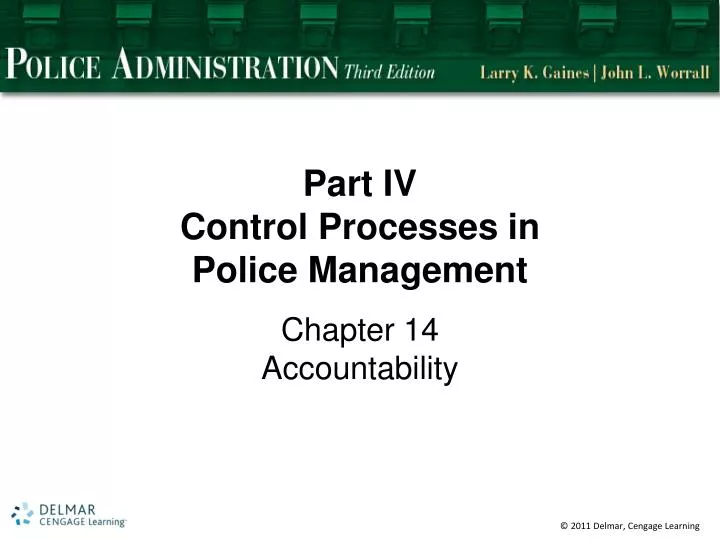 part iv control processes in police management