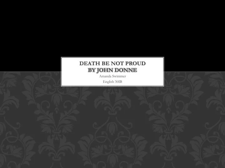 death be not proud by john donne